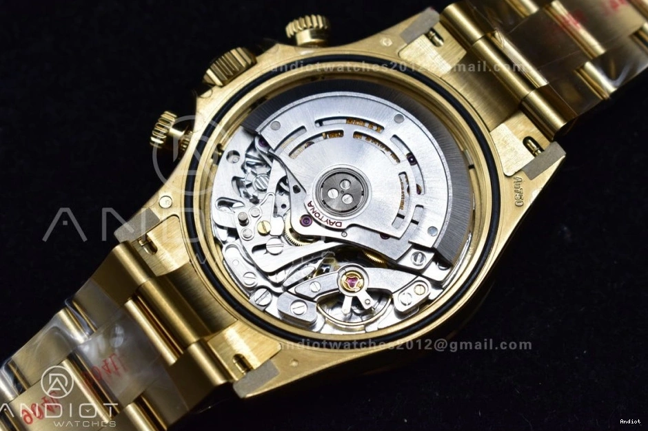 Best 1:1 Black Markers Clean 116505 Bracelet Daytona Edition V2 YG Dial SA4130 on YG 0212